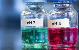 bottles with pH-sensitive slolutions